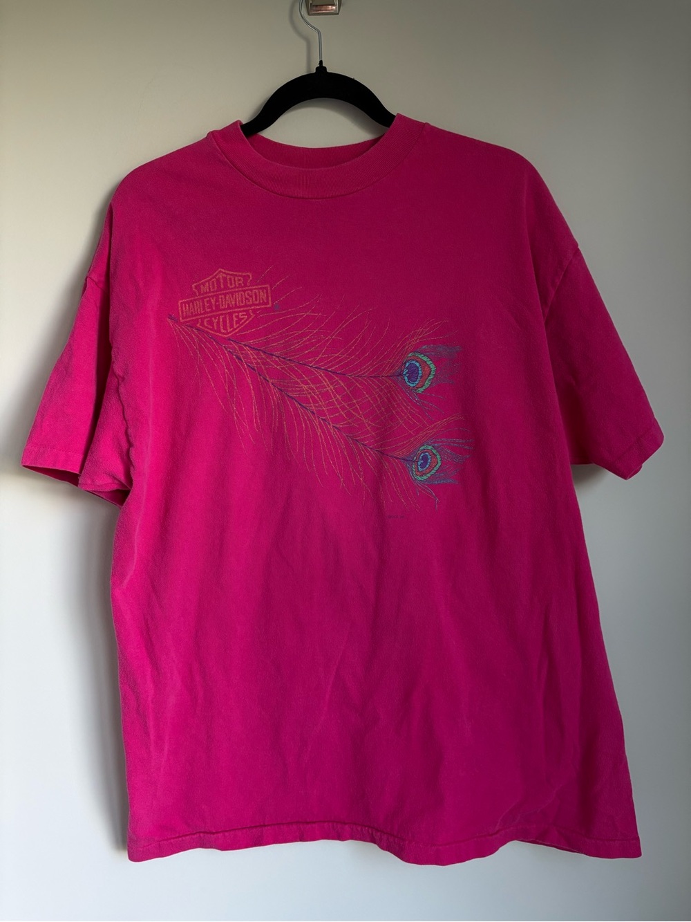 Vintage Harley Davidson Sturgis South Dakota Peacock Feather TShirt